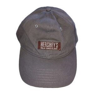 EUC Hershey's Chocolate World Hat Cap Mens Strap Back Gray Adjustable